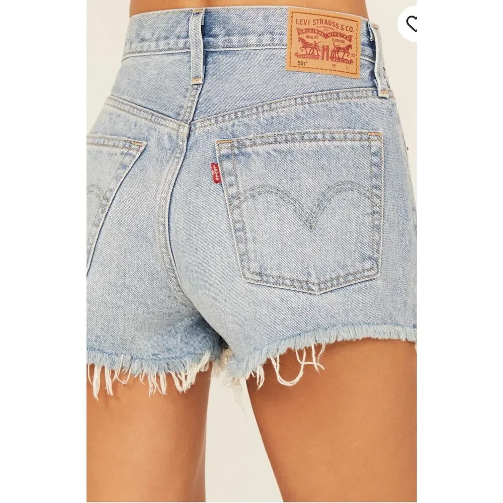 Levi's 501 Light‎ Wash Micro Vibes Shorts Size 29